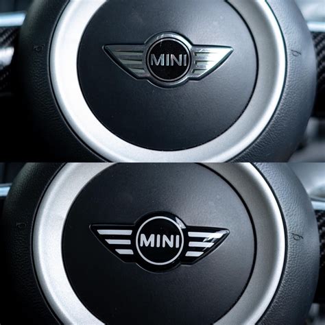 mini cooper steering wheel badge.